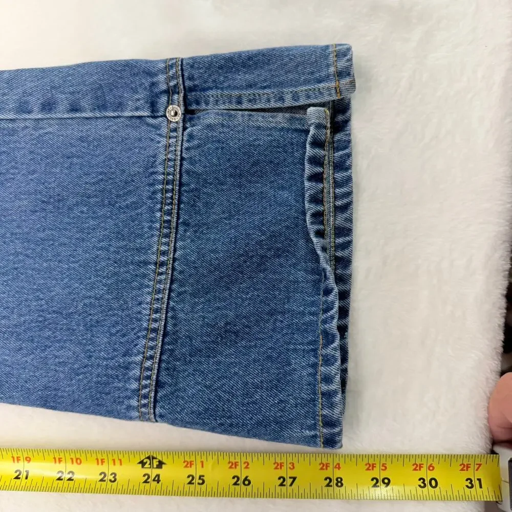 Gasoline‎ Girls Jeans Size 16 (24” Waist) Button Fly Blue Denim Jeans